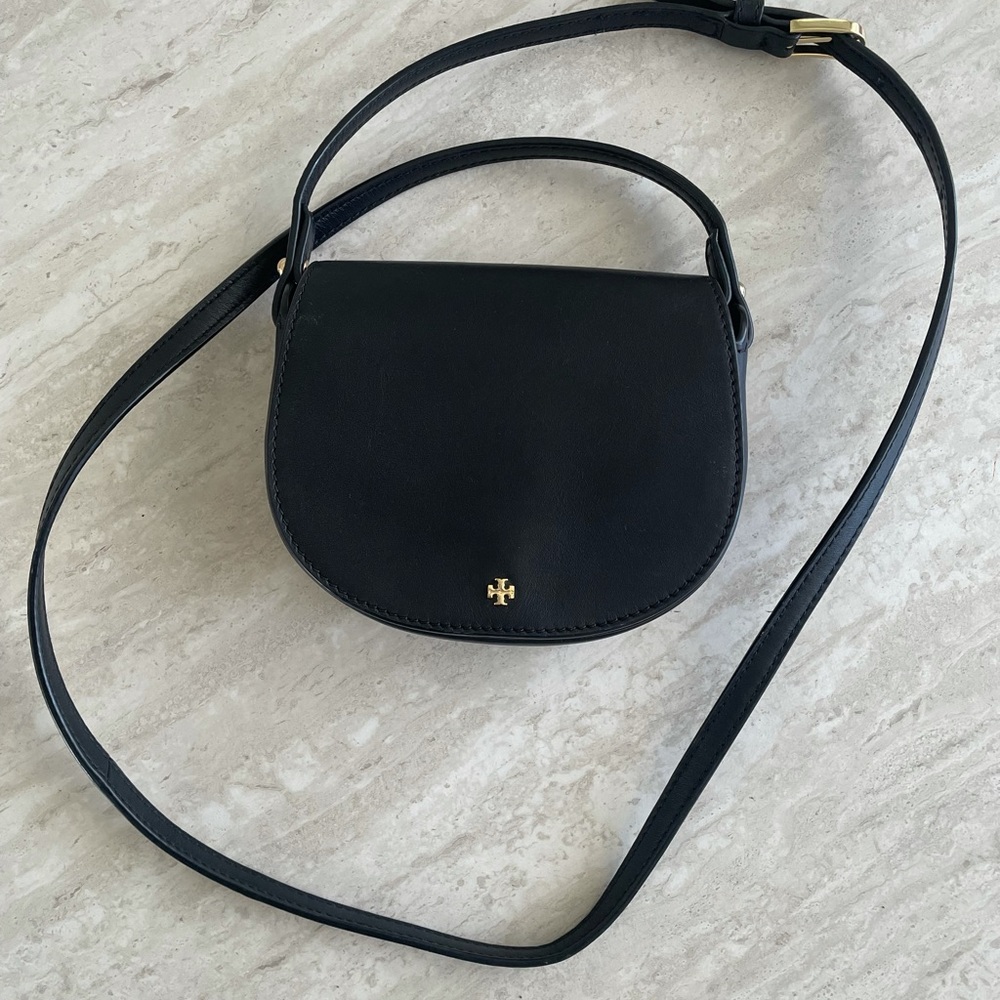 Tory Burch Mini saddle bag black purse